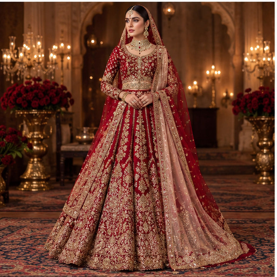 ZOREX Bridal Lehenga with Dupatta